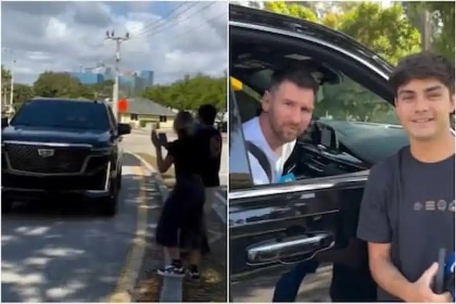 VIDEO: Lionel Messi y Antonela Roccuzzo frenaron en plena calle para saludar a un grupo de argentinos