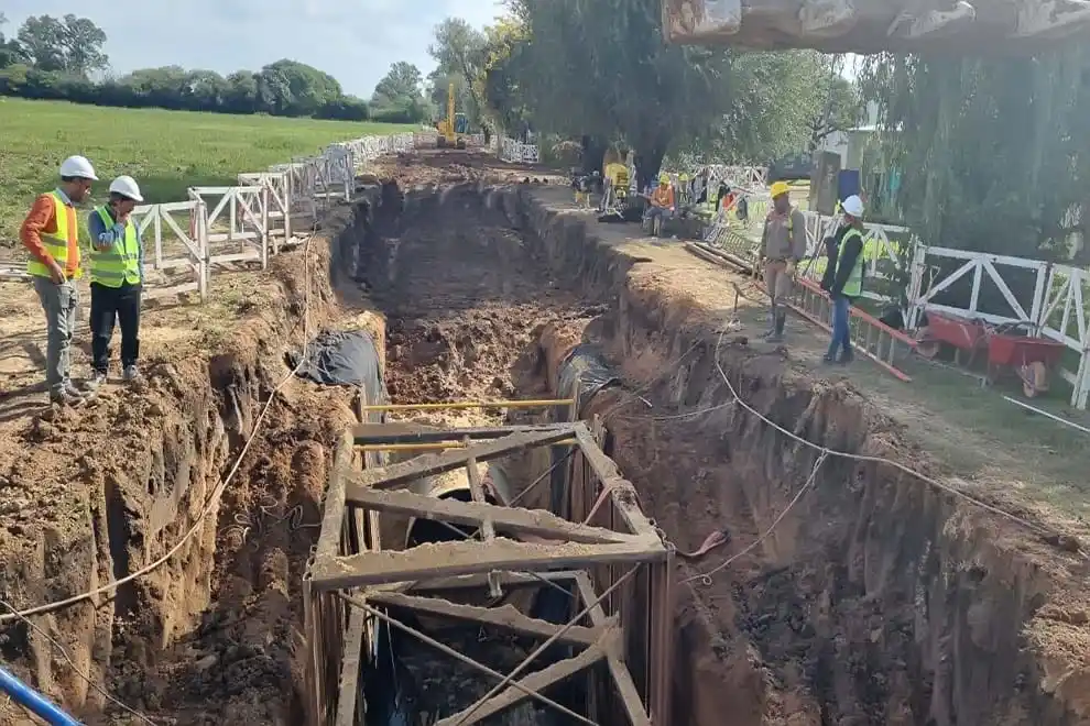 Acueducto interprovincial: avanza la obra entre Coronda y San Francisco