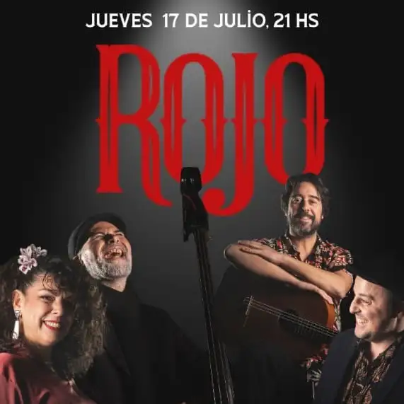 Paula Sciutto, Arito Cardozo, Juan Martín Caraballo y Alejandro Löbbe conforman Rojo.