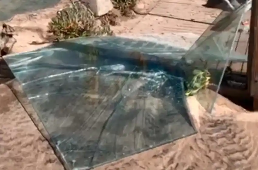 Video: amanecer "turbulento" en un balneario del sur