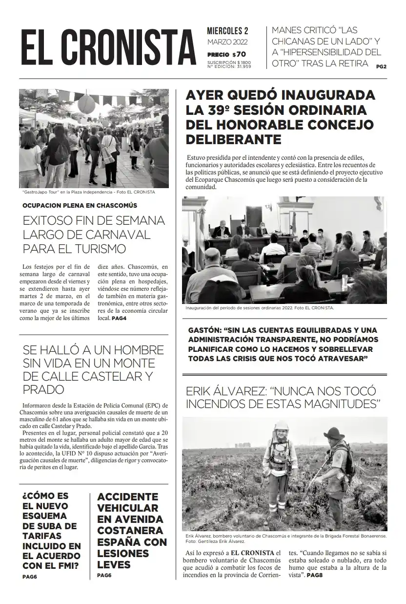 Tapa 2 de marzo 2022