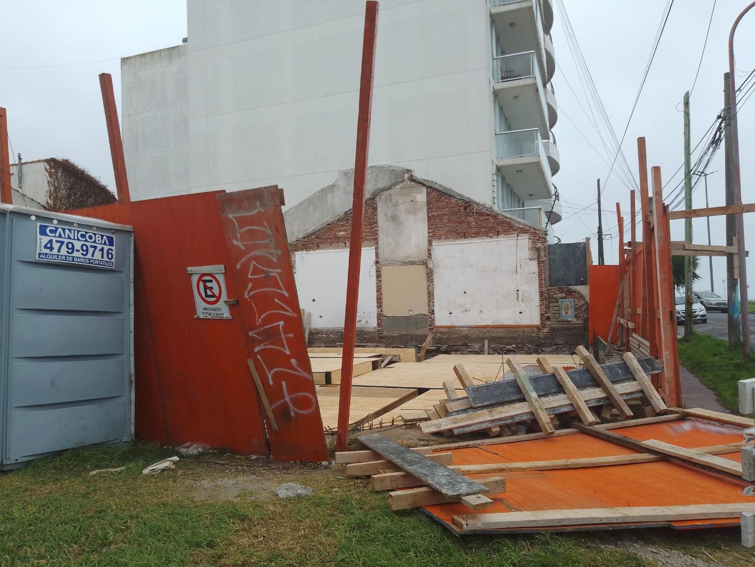 Temporal en Mar del Plata: caída de árboles, postes y empalizadas