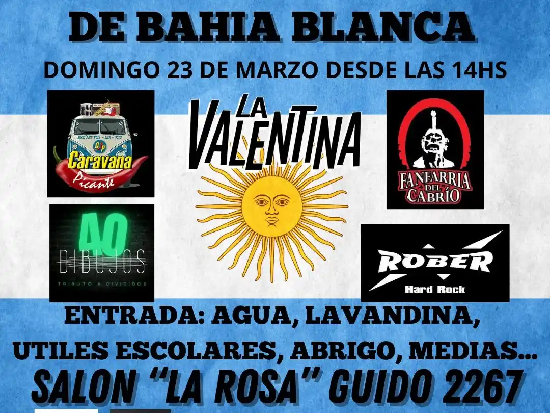 Este domingo 23 de marzo a partir de las 14hs. en el “Salon La Rosa”.