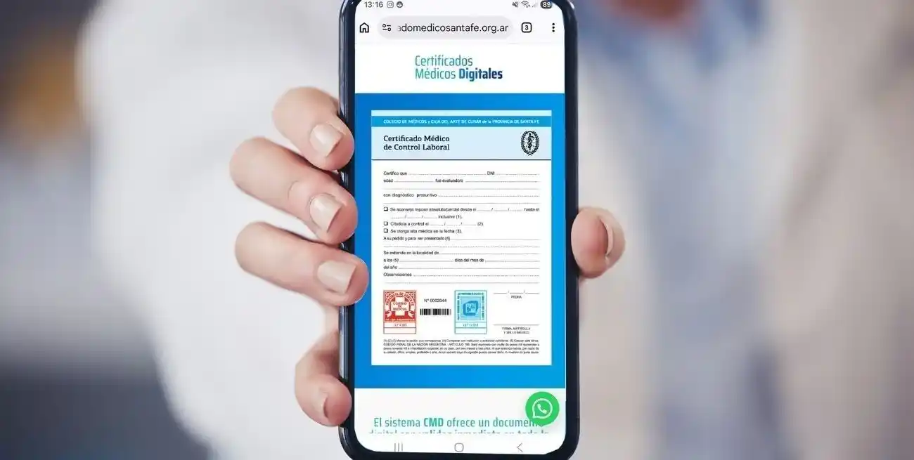 En Santa Fe, los certificados médicos ya pueden tramitarse y emitirse de forma digital.