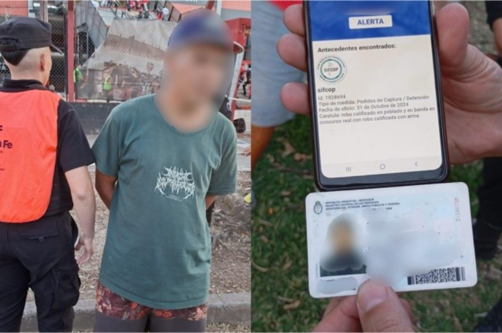 El hincha leproso tenía cuentas pendientes con la Fiscalía de Casilda. (Ministerio de Seguridad de Santa Fe). (Foto: Gentilezas)