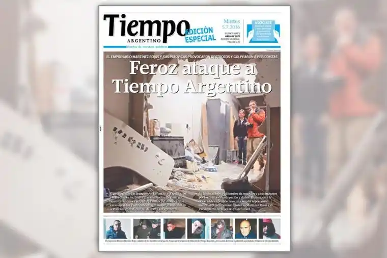 Los trabajadores de Tiempo Argentino contaron el ataque