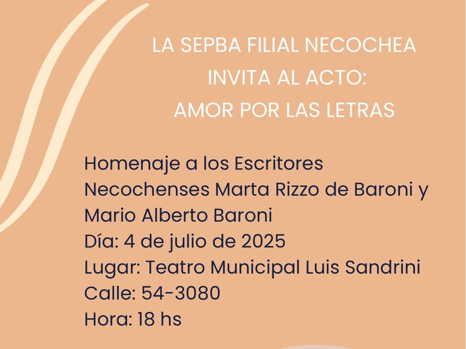 Homenaje a los escritores Marta Rizzo de Baroni y Mario Baroni