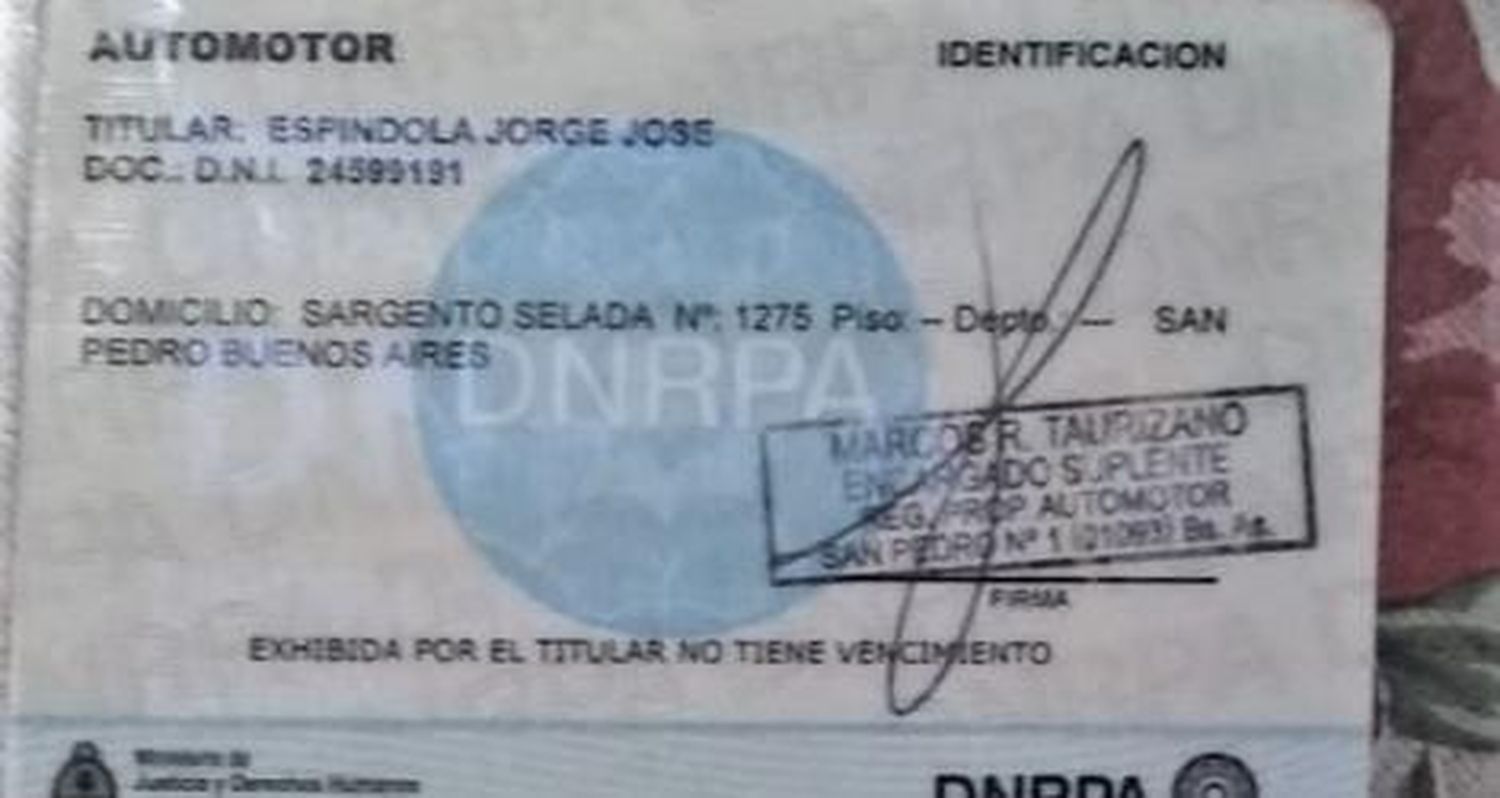 Encontraron la cédula verde de Jorge