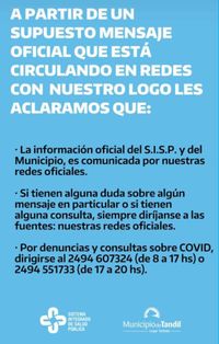 Desde el SISP alertaron sobre la circulación de información falsa en su nombre