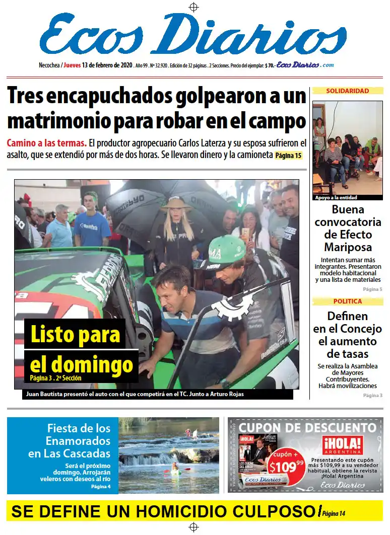 Tapa del 13 de febrero de 2019