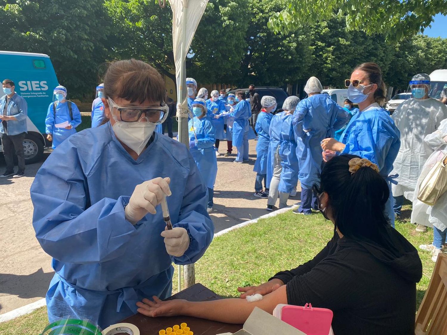 Santa Lucía: 10 casos sospechosos y 150 test de anticuerpos en el operativo sanitario