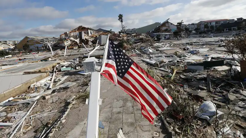 Así quedó una base aérea de EEUU tras el paso del huracán Michael
