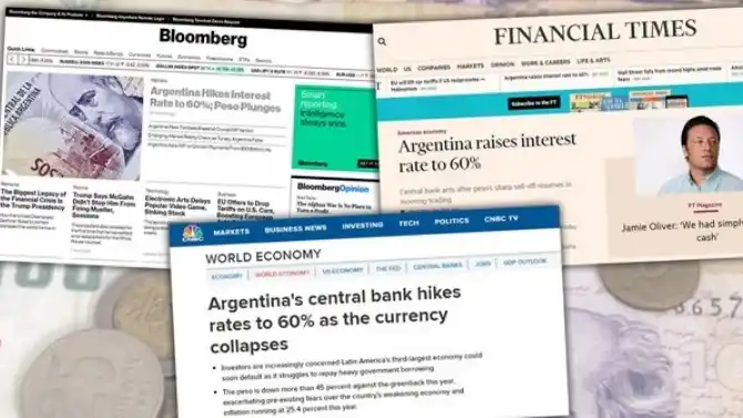 Los medios del mundo destacan la caída del peso argentino