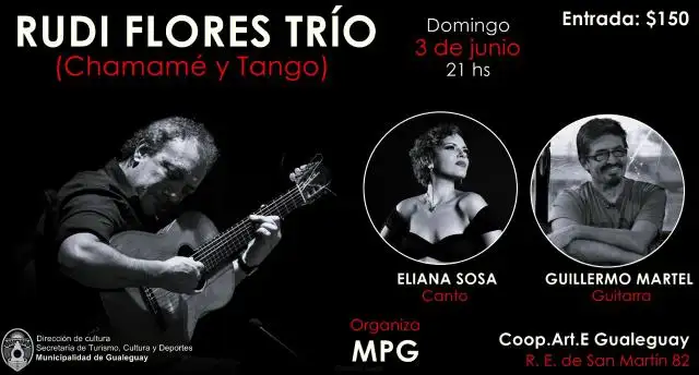 Anoche: Rudi Flores trío en CoopArte