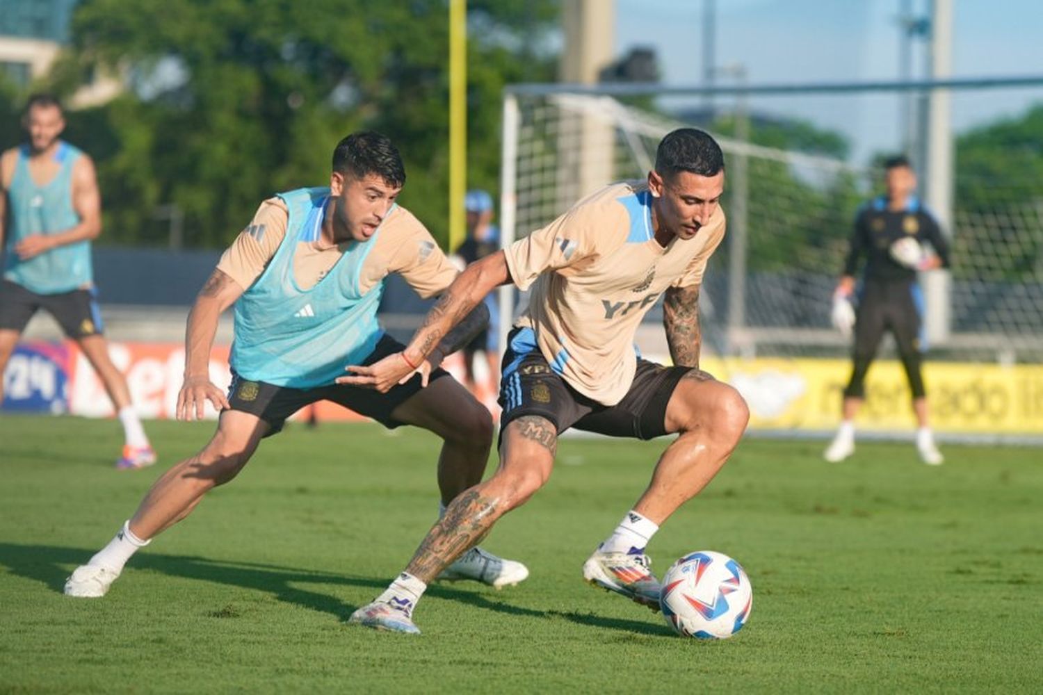 Argentina tiene su última práctica antes del juego ante Perú