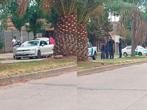[VIDEO] Circulaban 8 personas en un auto sin documentación y los retuvieron tras pasar un semáforo en rojo