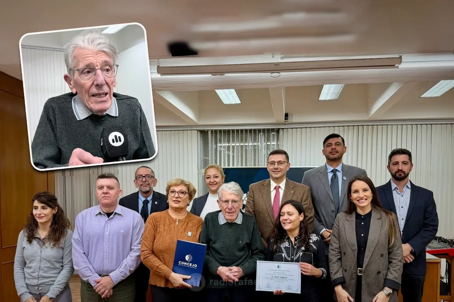 René Gagliesi, histórico mecánico rafaelino, fue reconocido en el Concejo: "Quiero agradecerles este homenaje"