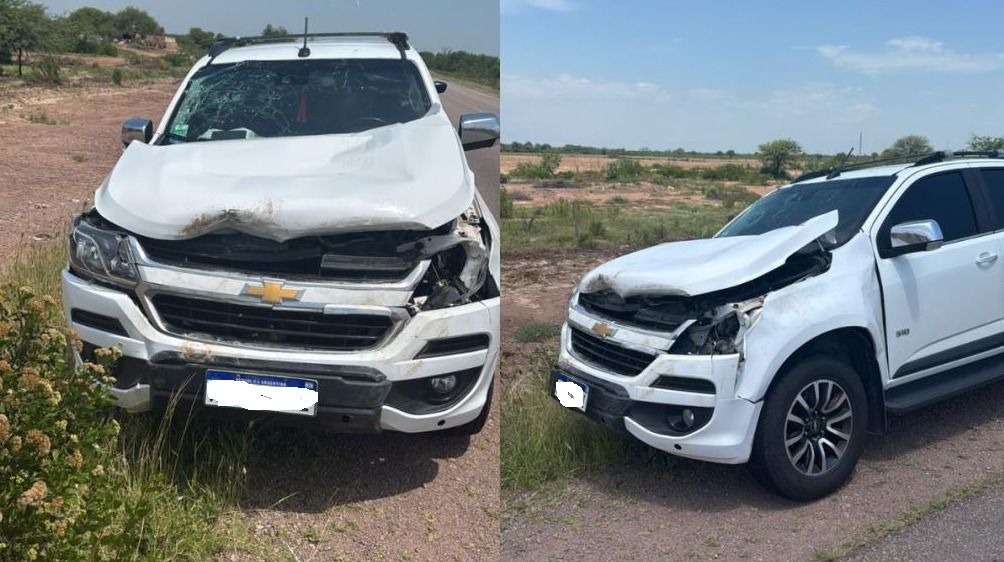 un conductor de TOSTADO chocó contra dos burros y se salvó de milagro