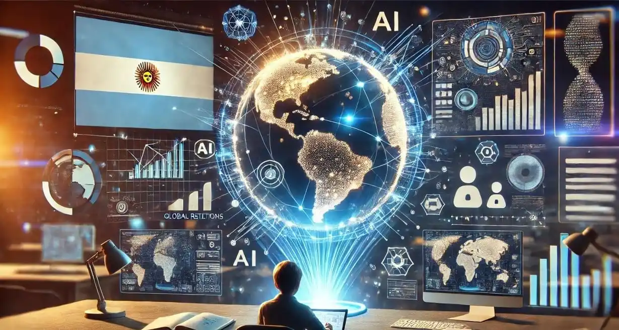 Es fundamental para los agentes formuladores de la Política Exterior Nacional y el cuerpo técnico provincial, abocado hacia la Diplomacia Paralela de entes subnacionales, estar en contacto con esta tecnología. Imagen creada con DALLE-E (GPT 4) de Open AI