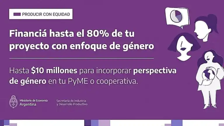 El gobierno dará bonos de hasta 10 millones de pesos para financiar proyectos con perspectiva de género