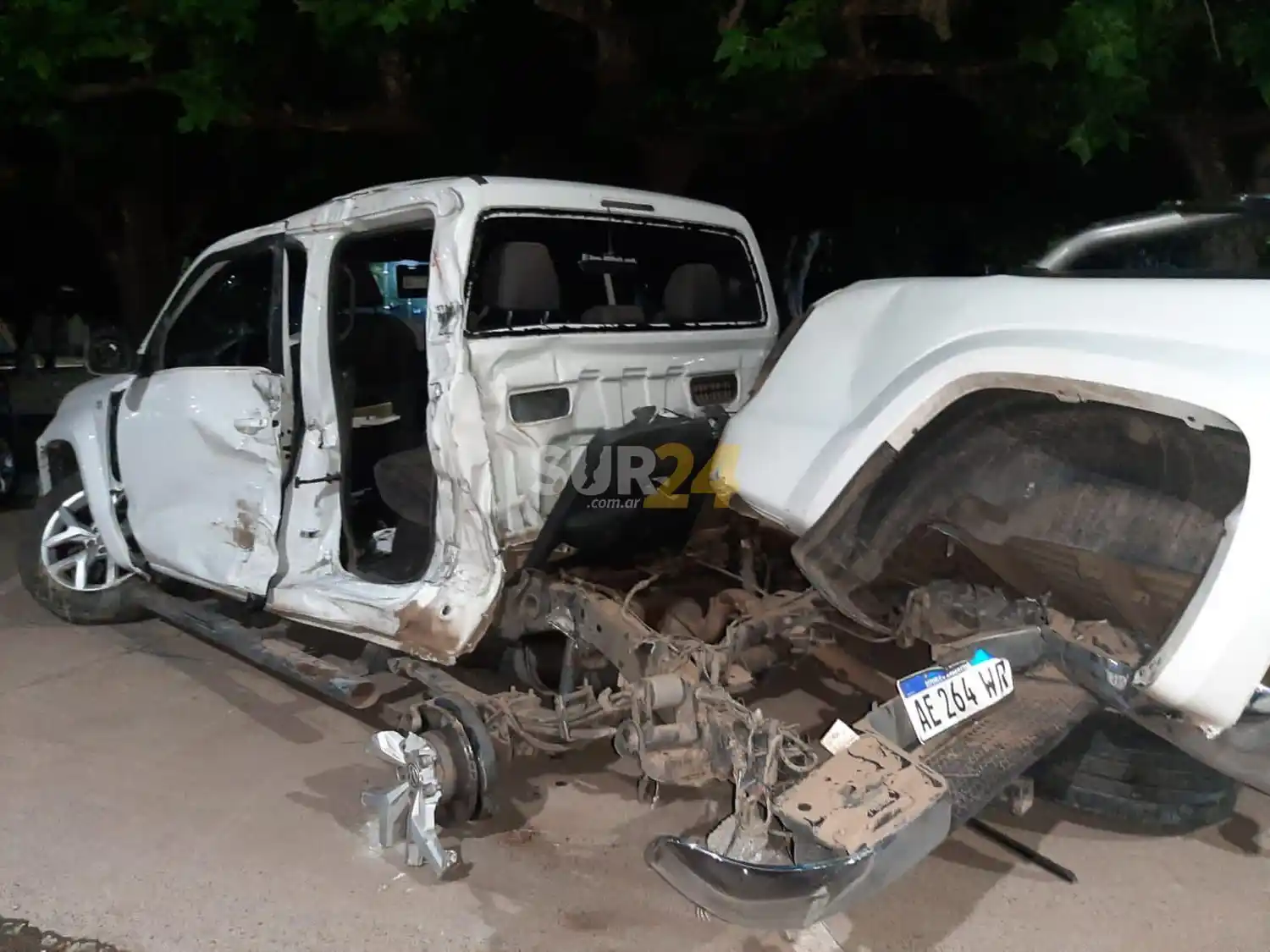 Elortondo: se salvaron de milagro al ser embestidos por un camión en ruta 90