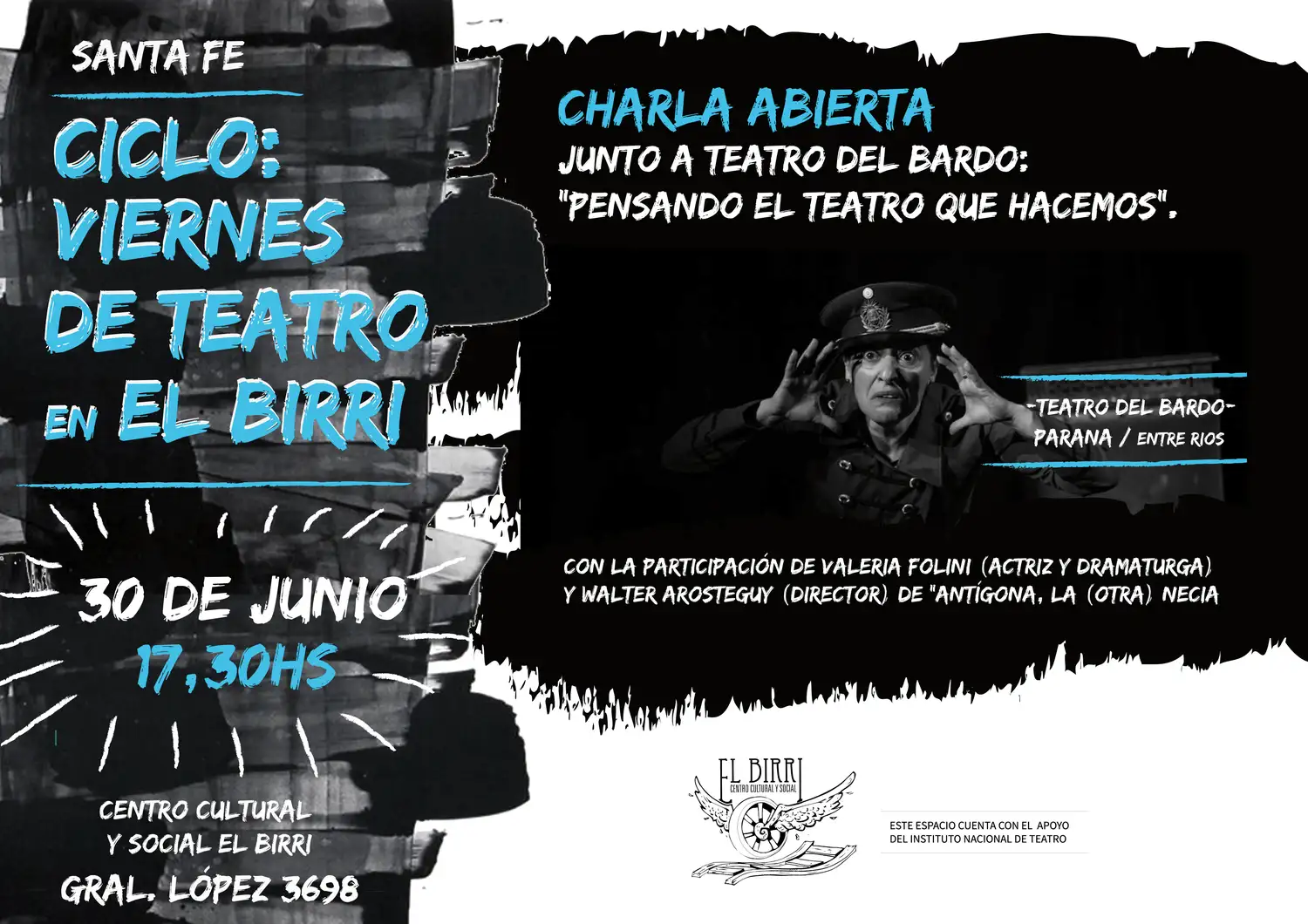 Charla abierta “Pensando el teatro que hacemos”, en El Birri