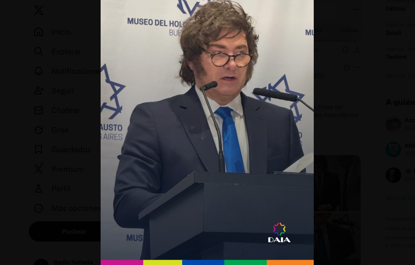 Javier Milei participó del acto central de Conmemoración en Memoria de las Víctimas del Holocausto