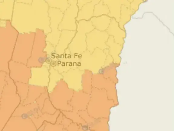 Entre Ríos bajo alerta por tormentas: hay zonas con nivel naranja