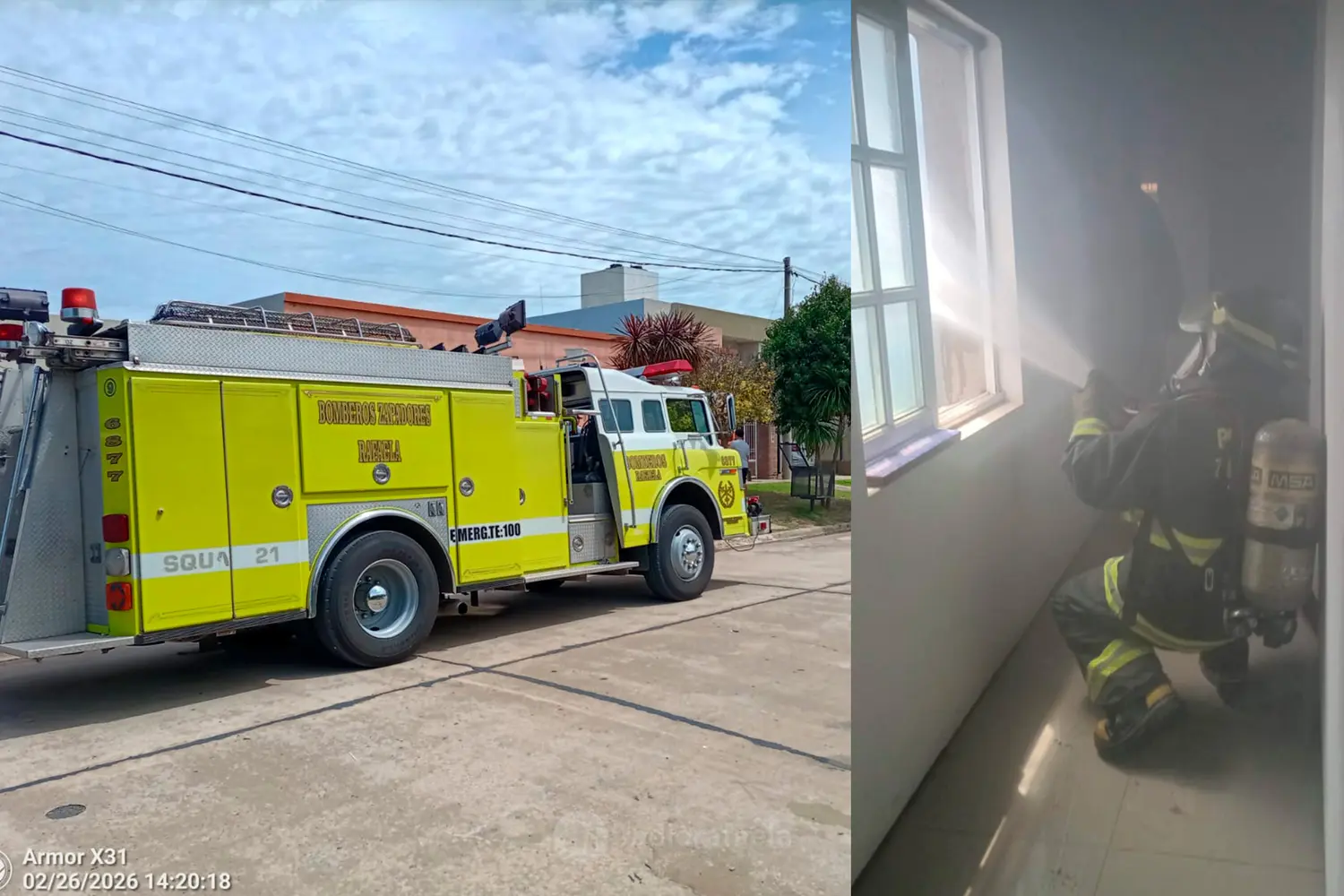 Enorme susto en barrio La Cañada por una pérdida de gas y fuego de un termotanque: intervinieron los Bomberos