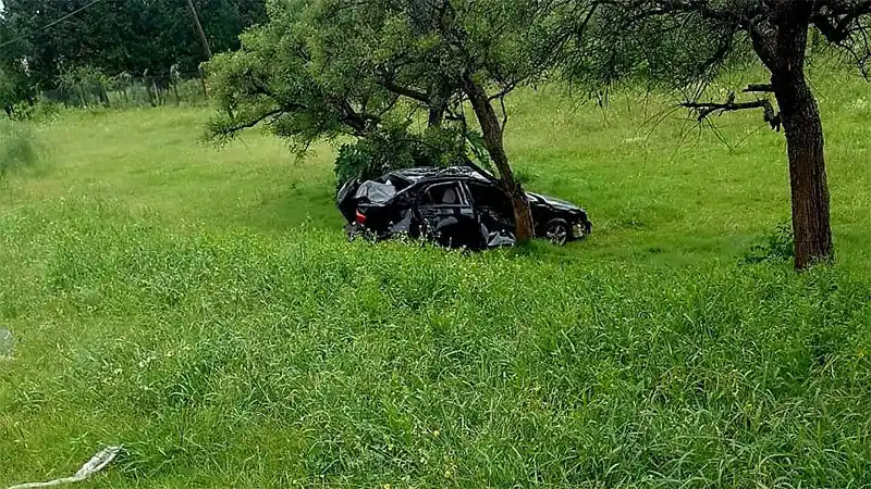 Cinco jóvenes chocaron una columna de alumbrado y terminaron contra un árbol