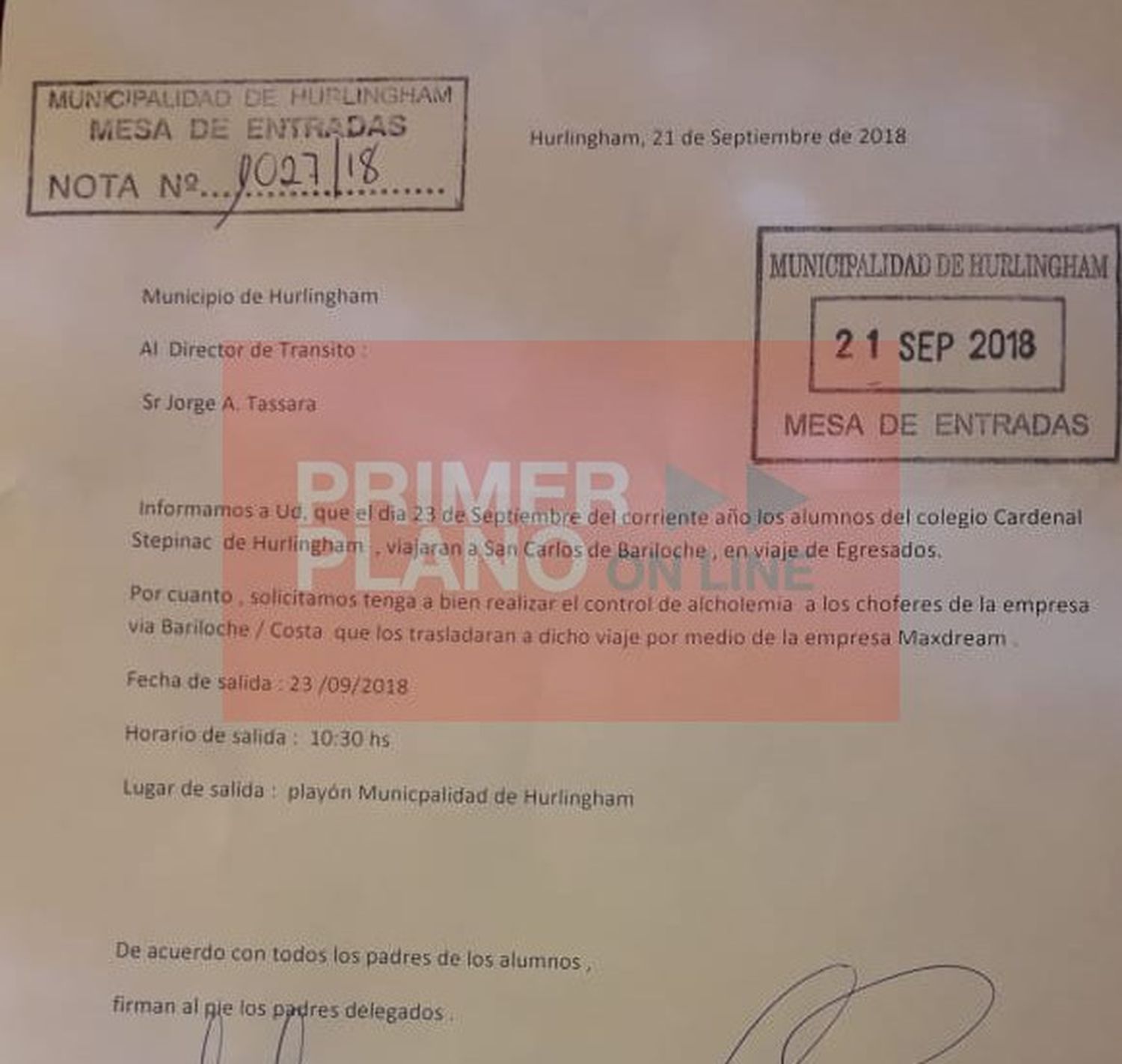 Como en Gualeguaychú: chofer de un viaje de egresados con alcoholemia positiva