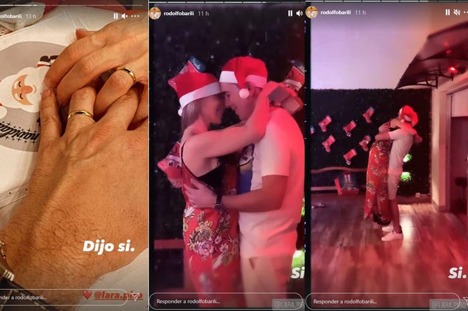 Rodolfo Barili le propuso casamiento a su novia