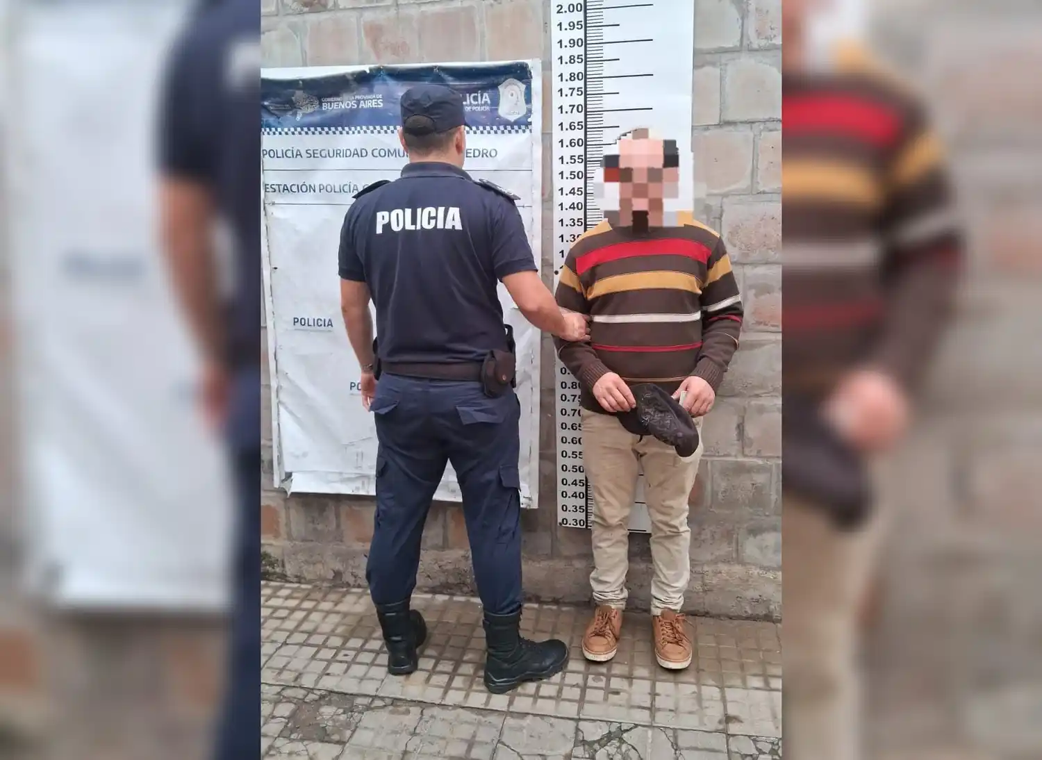 El aprehendido fue trasladado a la Comisaría.