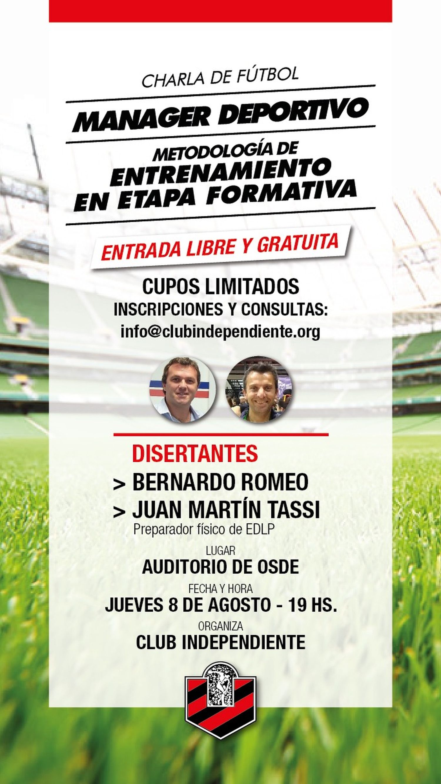 Bernardo Romeo brindará una charla sobre metodología de entrenamiento en etapa formativa