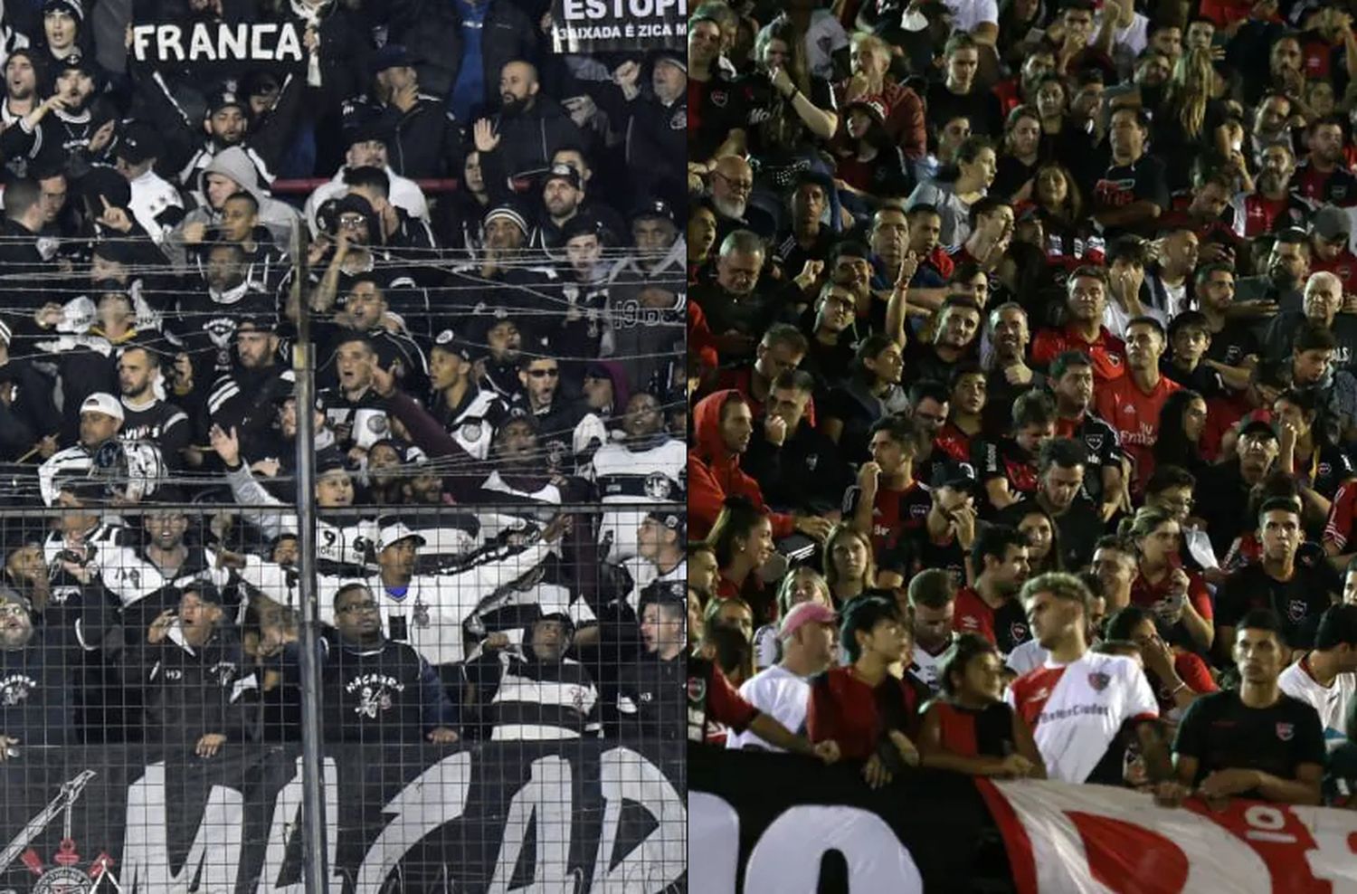 Noche caótica: Incidentes entre hinchas de Newell’s, Corinthians y la policía