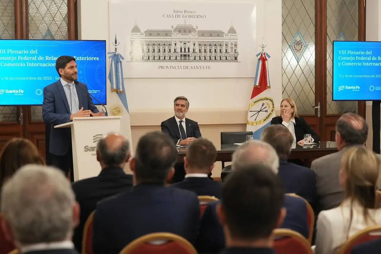 El gobernador santafesino destacó que la “agenda internacional de Santa Fe es muy nutrida”. Foto: GSF