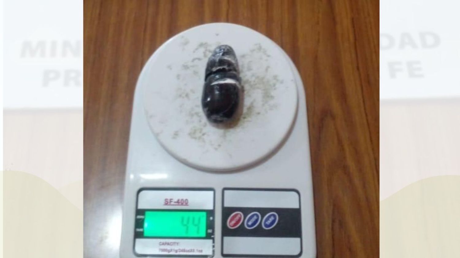 La mujer de 47 años llevaba la droga en su cavidad vaginal.