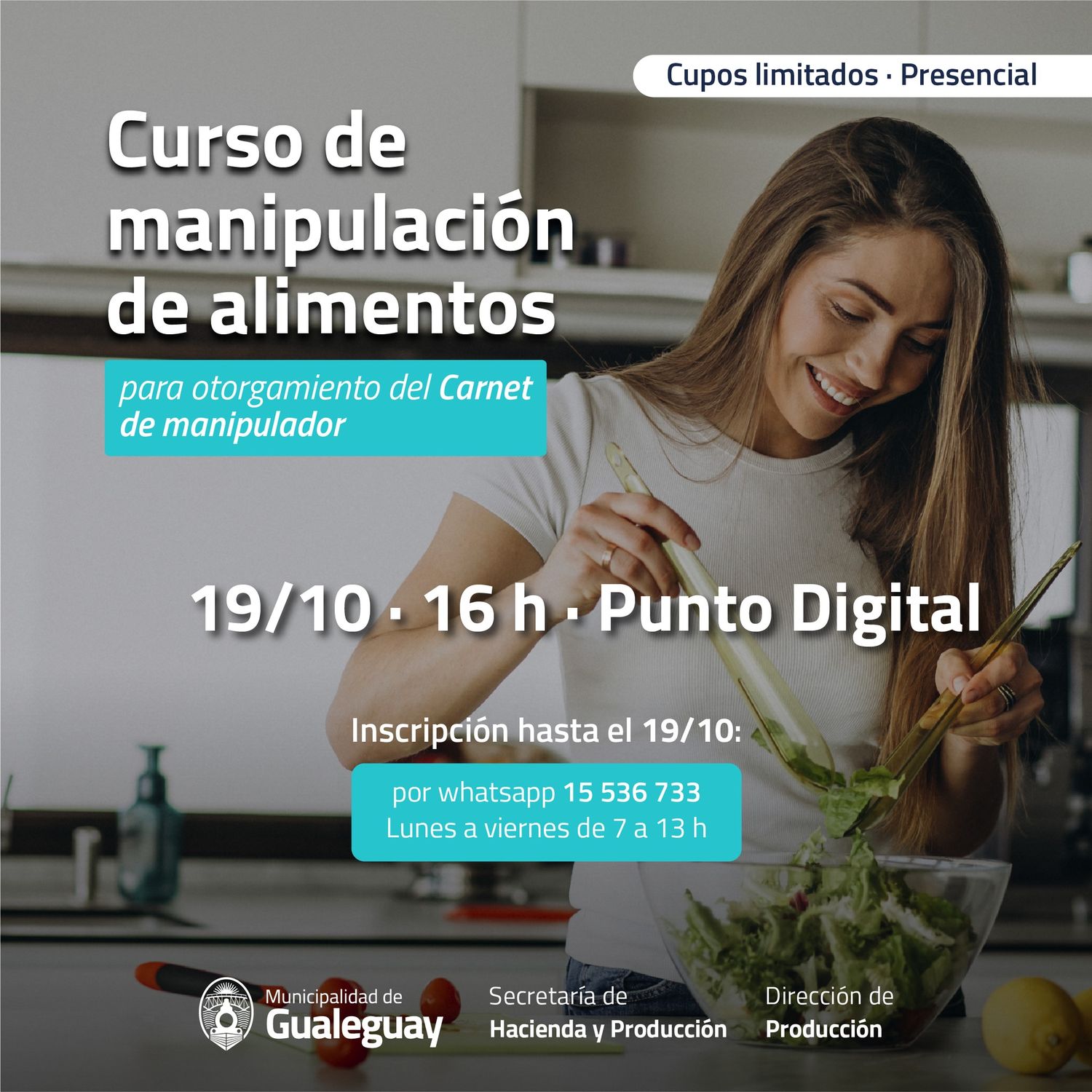 Hay nueva fecha para el Curso de Manipulación de Alimentos