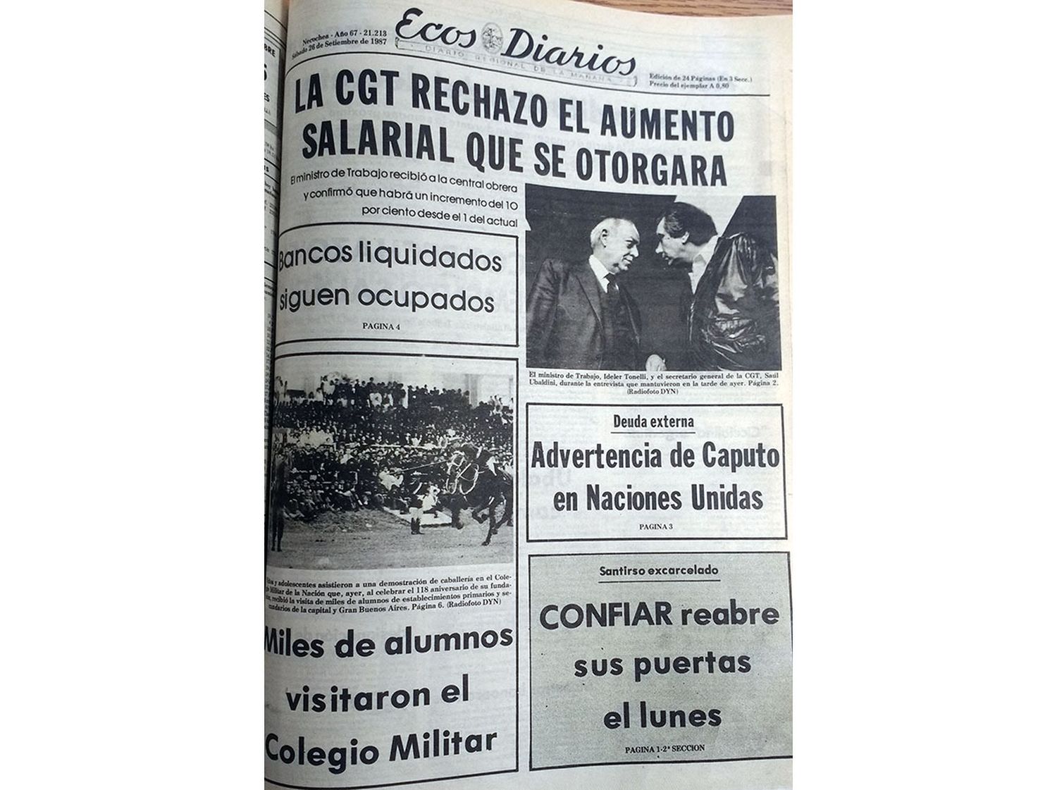 Sábado 26 de septiembre de 1987