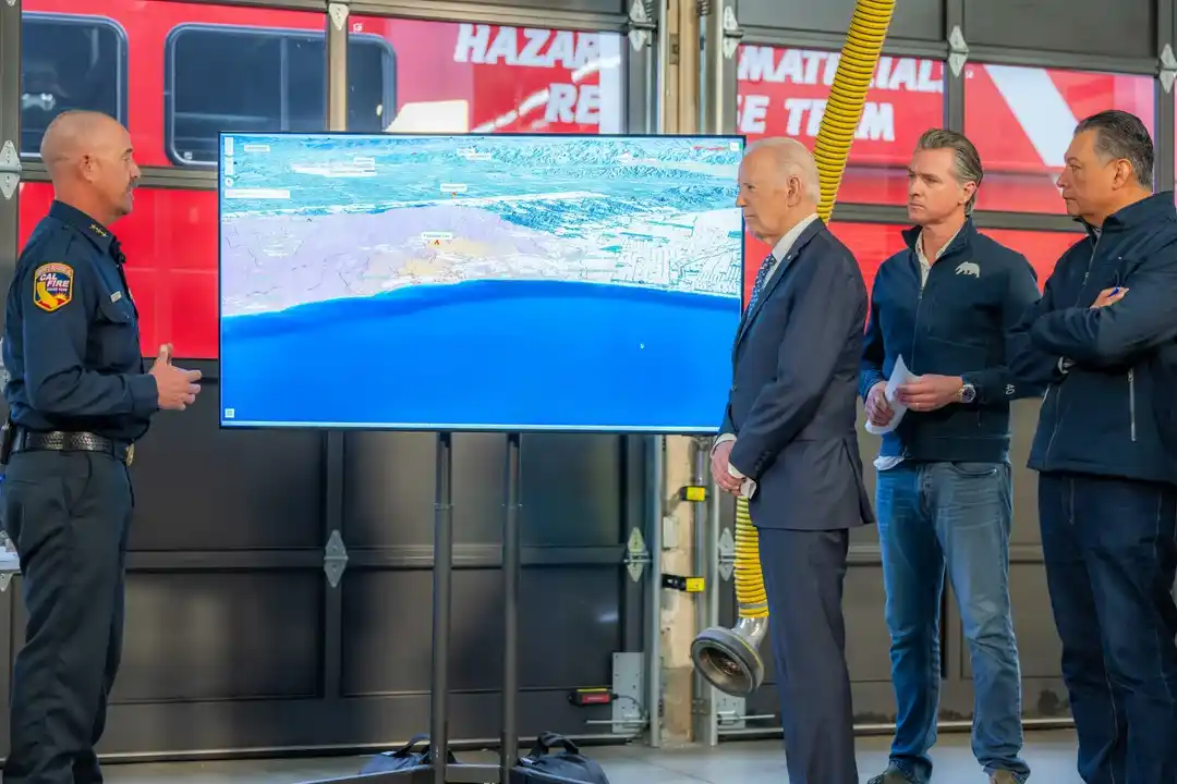 El presidente Joe Biden en California.