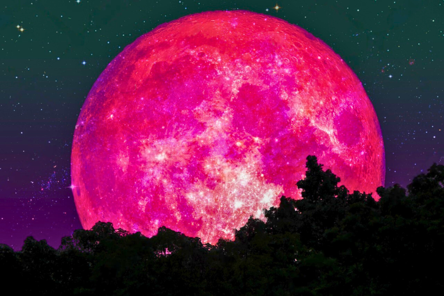 La esplendorosa «Luna de fresa» llega para deleitar a los amantes de los astros