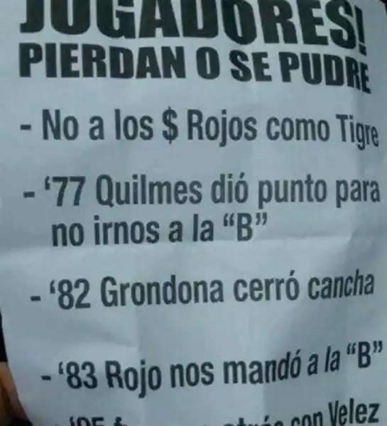 Hinchas de Racing vuelven a amenazar a su equipo para que pierda con Quilmes