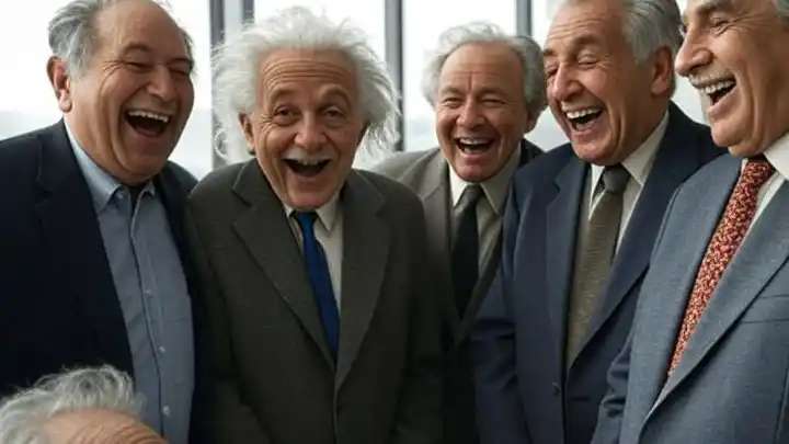 Cuando la ciencia, la filosofía y la risa se encuentran: así imaginamos una reunión creativa entre mentes brillantes y descontracturadas.