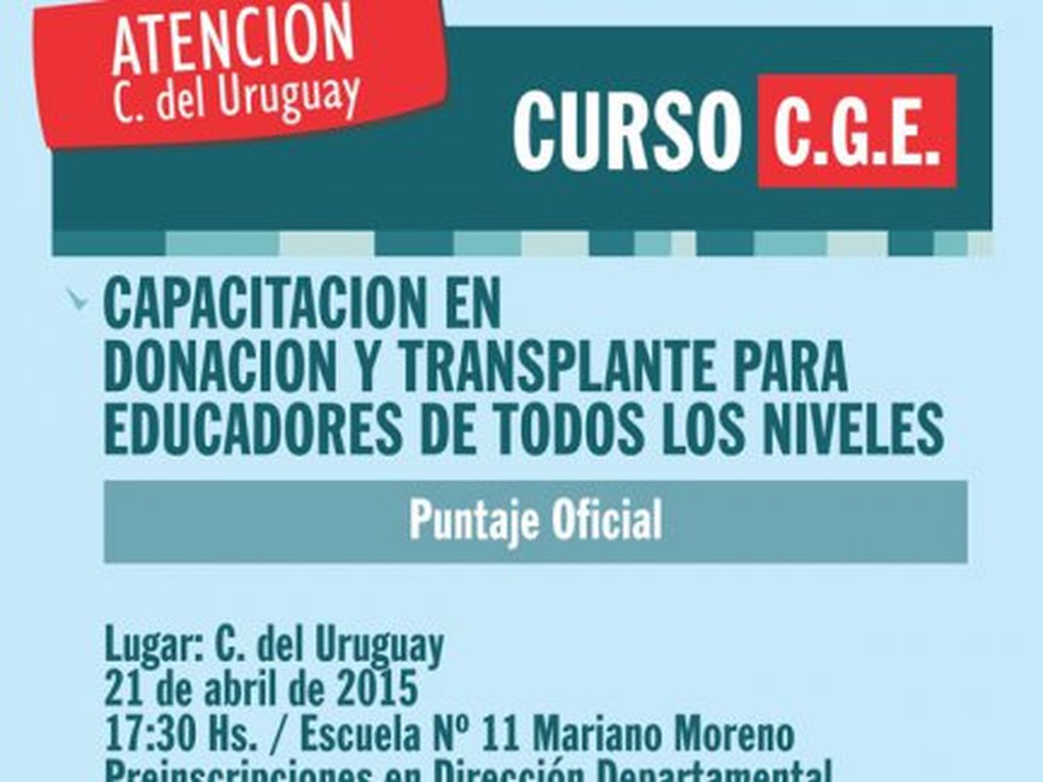Capacitarán a docentes como promotores de donación de órganos