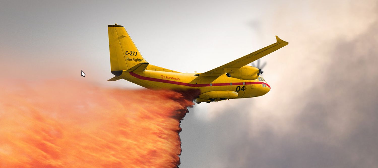 Versátil y necesario: Leonardo presenta el C-27J Fire Fighter