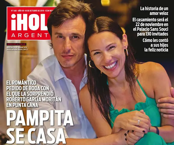 El romántico pedido de casamiento a Pampita