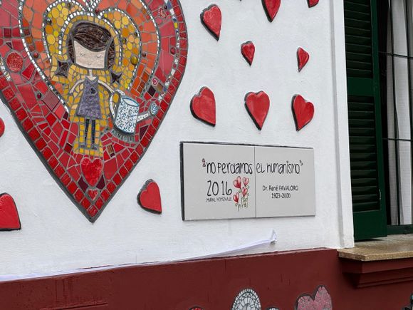 La escuela 502 inauguró su mural de mosaiquismo en homenaje a Favaloro