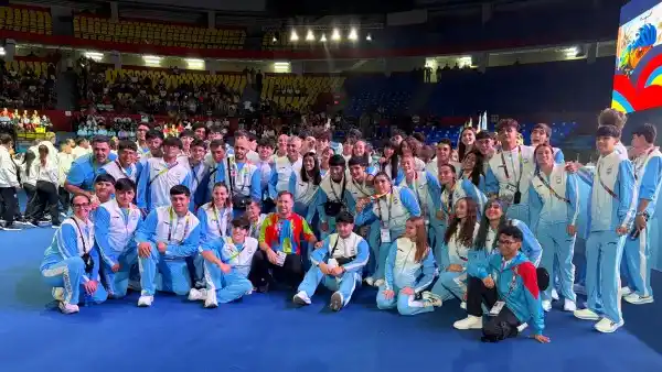 Delegación argentina en la ceremonia de cierre en Panamá. Foto: Prensa COA