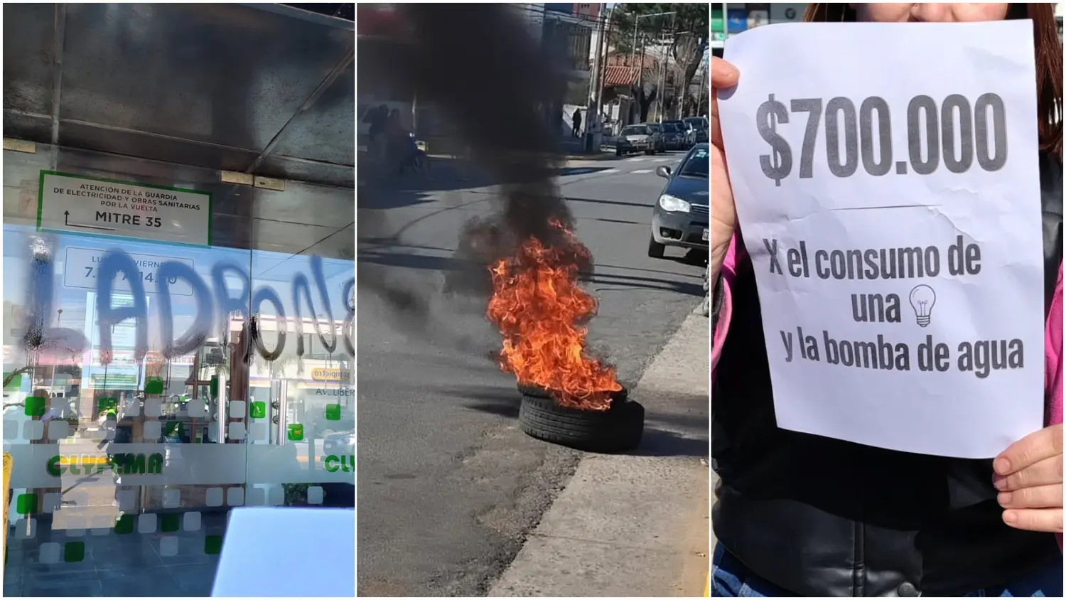 "Cobro $500 mil y me llegó $750 mil de luz": en Mar de Ajó protestaron contra las elevadas tarifas de Clyfema