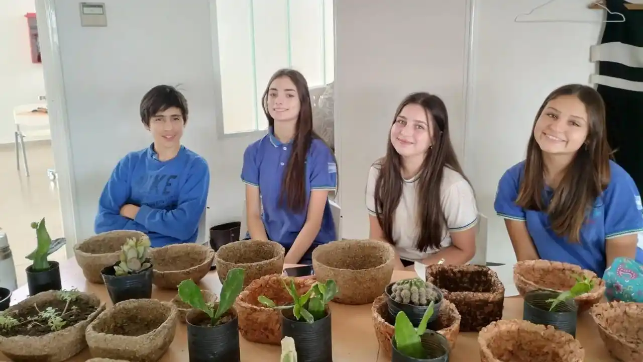 Los alumnos distinguidos por el Ministerio de Agricultura de la Nación.